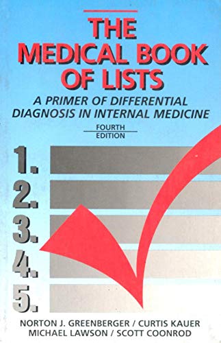 Beispielbild fr The Medical Book of Lists: A Primer of Differential Diagnosis in Internal Medicine zum Verkauf von St Vincent de Paul of Lane County