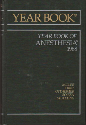 Stock image for The Year Book of Anesthesia, 1988 for sale by Mark Henderson