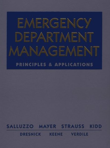 Stock image for Emergency Department Management: Principles and Applications for sale by HPB-Red