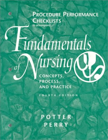 Imagen de archivo de Procedure Performance Checklists to Accompany Fundamentals of Nursing Concepts, Process, and Practice a la venta por Faith In Print