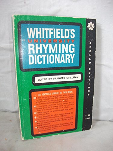 9780815200802: Whitfield's University Rhyming Dictionary: English Language Rime