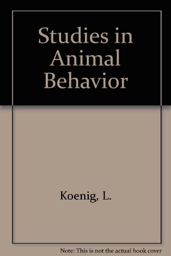 Imagen de archivo de Studies in Animal Behavior a la venta por ThriftBooks-Atlanta