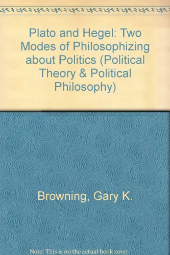 PLATO & HEGEL (Political Theory and Political Philosophy) (9780815301332) by Browning