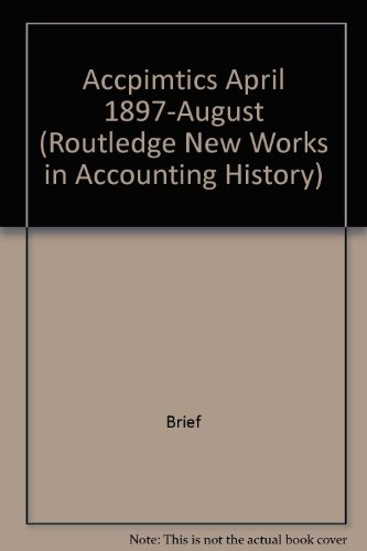9780815306832: Accountics: April 1897 to August 1900