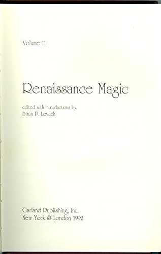 Stock image for Renaissance Magic : Articles on Witchcraft, Magic and Demonology Vol. 11 for sale by Gates Past Books Inc.
