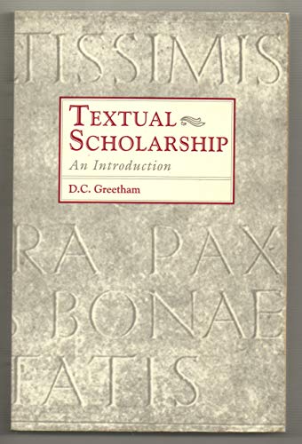 Stock image for Textual Scholarship: An Introduction (Garland Reference Library of the Humanities) for sale by AwesomeBooks