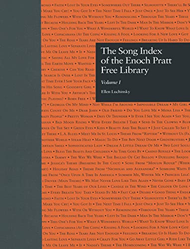 Stock image for The Song Index of the Enoch Pratt Free Library (Set.) (Garland Reference Library of Social Science ) for sale by Daedalus Books