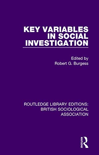 Beispielbild fr Key Variables in Social Investigation zum Verkauf von Blackwell's