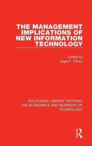 Imagen de archivo de The Management Implications of New Information Technology a la venta por Revaluation Books