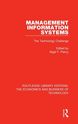 Imagen de archivo de Management Information Systems: The Technology Challenge a la venta por Revaluation Books