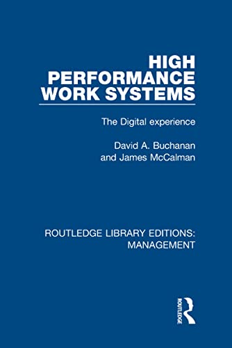 Beispielbild fr High Performance Work Systems : The Digital Experience zum Verkauf von Buchpark