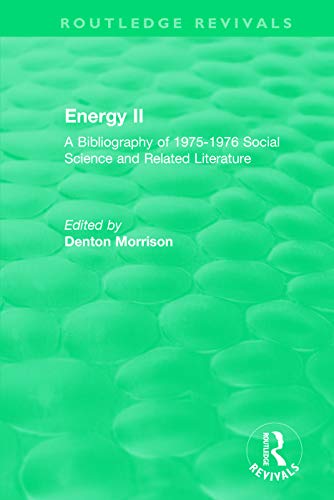 Beispielbild fr Routledge Revivals: Energy II (1977) zum Verkauf von Blackwell's