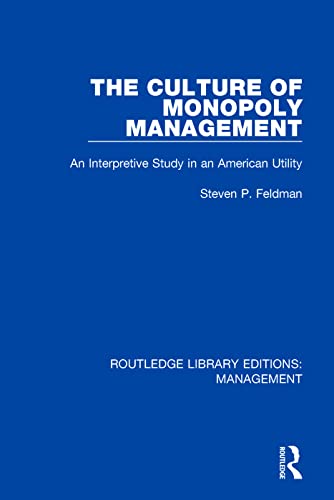 Imagen de archivo de The Culture of Monopoly Management a la venta por Blackwell's