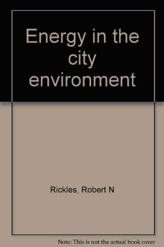 Stock image for Energy in the City Environment for sale by Daedalus Books