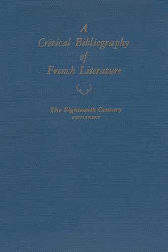 Imagen de archivo de Critical Bibliography of French Literature Vol. 4A a la venta por Better World Books