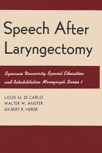 Stock image for Speech after Laryngectomy for sale by Better World Books