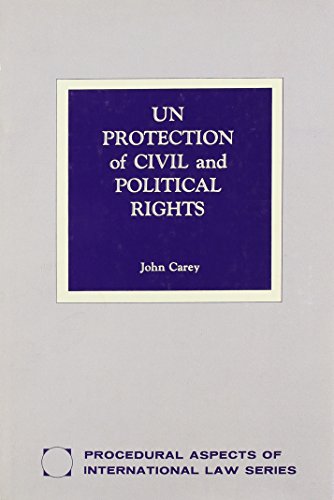 Imagen de archivo de UN Protection of Civil and Political Rights. (The Procedural aspects of international law series) a la venta por Zubal-Books, Since 1961
