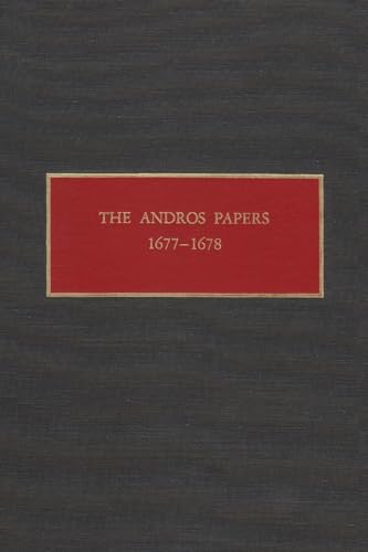 Beispielbild fr The Andros Papers 1677-1678 zum Verkauf von Blackwell's
