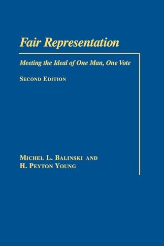 Imagen de archivo de Fair Representation: Meeting the Ideal of One Man, One Vote a la venta por Textbooks_Source