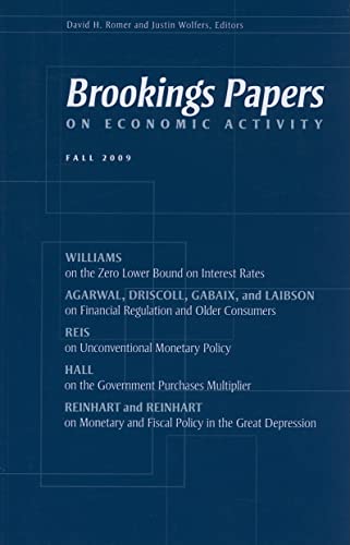 9780815704072: Brookings Papers on Economic Activity: Fall 2009 (Economia)