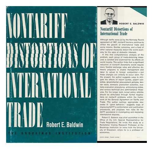 Beispielbild fr Nontariff Distortions of International Trade zum Verkauf von Better World Books