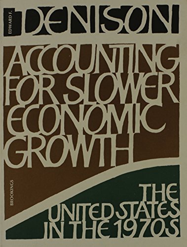 Imagen de archivo de Accounting for Slower Economic Growth : The United States in the 1970s a la venta por HPB-Red