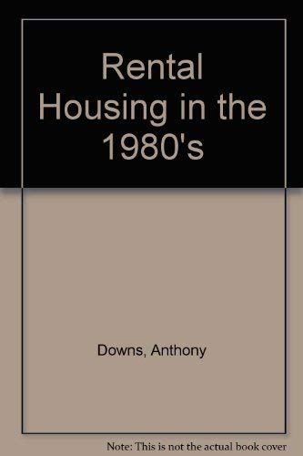 Imagen de archivo de Rental Housing in the 1980s a la venta por George Cross Books