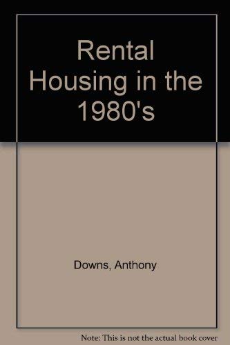 Stock image for Rental Housing in the 1980s for sale by George Cross Books
