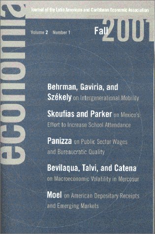 Beispielbild fr Economia: Fall 2001: Journal of the Latin American and Caribbean Economic Association (Econom zum Verkauf von Solomon's Mine Books