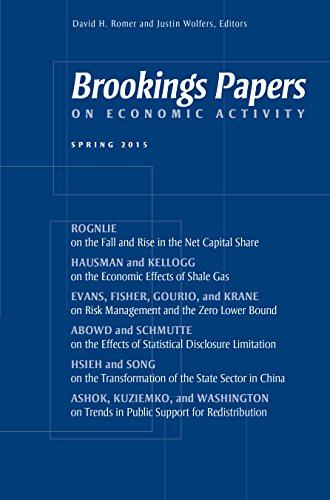 Imagen de archivo de Brookings Papers on Economic Activity: Spring 2015 a la venta por austin books and more
