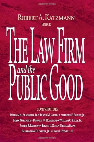 Imagen de archivo de The Law Firm and the Public Good a la venta por HPB-Red