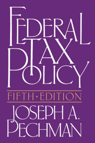 9780815769613: Federal Tax Policy (Studies of Government Finance. Second Series)