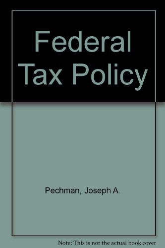9780815769729: Federal Tax Policy