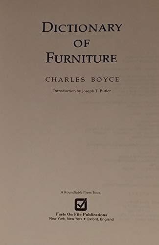 9780816010424: Dictionary of Furniture