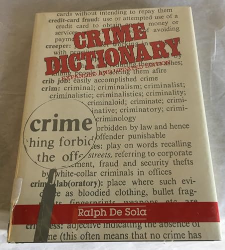 Stock image for Crime Dictionary for sale by HPB-Diamond
