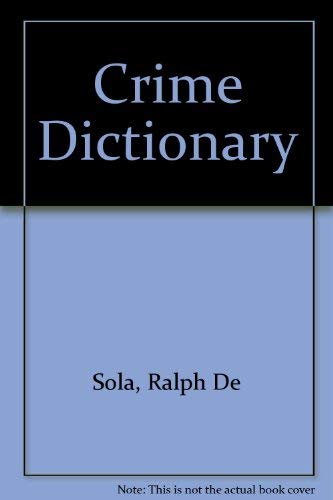 Stock image for Crime Dictionary for sale by HPB Inc.