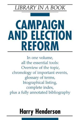 Beispielbild fr Campaign and Election Reform (LIBRARY IN A BOOK) zum Verkauf von SecondSale