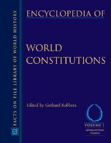 Imagen de archivo de Encyclopedia of World Constitutions a la venta por Better World Books