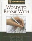 Imagen de archivo de Words to Rhyme With: A Rhyming Dictionary (Writers Library) a la venta por Half Price Books Inc.