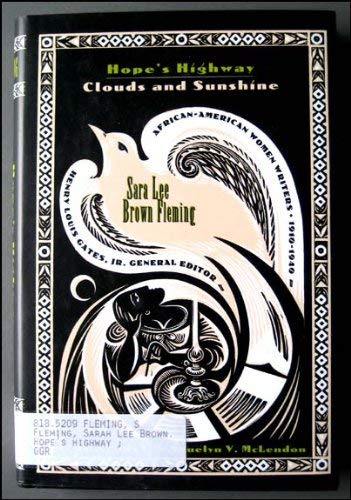 Stock image for Hope's Highway Clouds and Sunshine(African-American Women Writers 1910-1940) for sale by Asano Bookshop