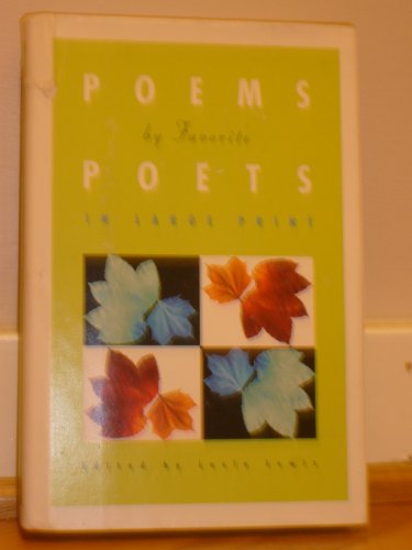 Imagen de archivo de Poems by Favorite Poets in Large Print (G K Hall Large Print Book Series) a la venta por GoldenDragon