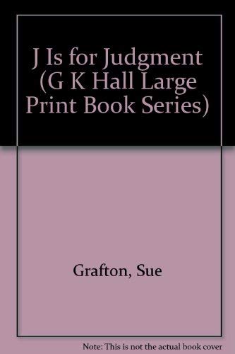 9780816157501: J Is for Judgment (G K Hall Large Print Book Series)