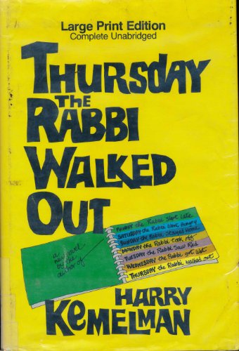 Beispielbild fr Thursday the Rabbi Walked Out zum Verkauf von Better World Books