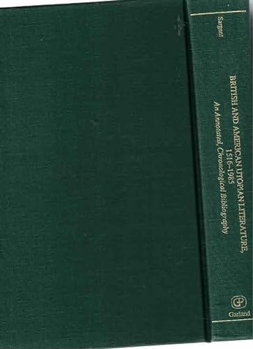 Beispielbild fr British and American Utopian Literature, 1516-1975 : An Annotated Bibliography zum Verkauf von Better World Books