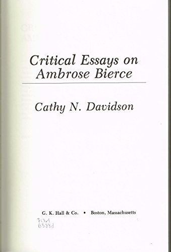 Beispielbild fr Critical Essays on Ambrose Bierce zum Verkauf von Better World Books