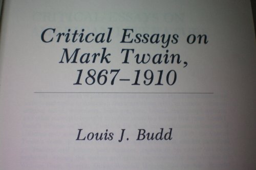 Stock image for Critical Essays on Mark Twain, 1867-1910 for sale by Better World Books