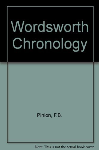 Imagen de archivo de A Wordsworth Chronology (Literature Ser.) a la venta por Book Booth