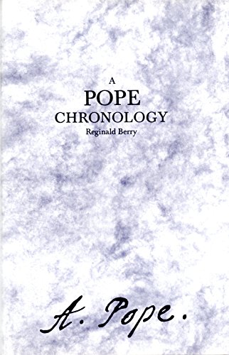 Beispielbild fr A Pope Chronology zum Verkauf von About Books
