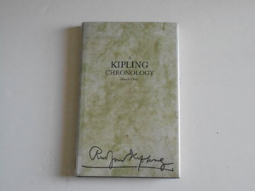 Stock image for A Kipling Chronology: Macmillan Author Chronologies (Chronologies-Reference) for sale by Clevedon Community Bookshop Co-operative