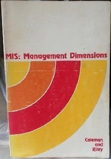 Imagen de archivo de MIS: management dimensions a la venta por HPB-Red